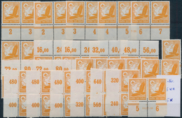 Deutsches Reich - 3. Reich: 1934, Flugpostausgabe 80 Pf. Orange "Adler Vor Sonne", Engrospartie Von - Used Stamps