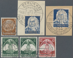 Deutsches Reich - 3. Reich: 1934/1935, Partie Von Sechs Marken Mit Abarten/Varianten, Dabei MiNr. 51 - Used Stamps