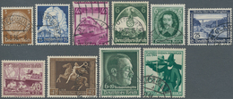 Deutsches Reich - 3. Reich: 1934/1944, Spezialitäten-Lot Mit Zehn Marken: MiNr. 513 Y Gest. Befund S - Gebraucht