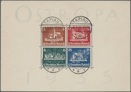 Deutsches Reich - 3. Reich: 1935, OSTROPA, Partie Von Vier Gestempelten Blocks, Davon Drei Mit SST U - Used Stamps