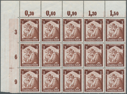 Deutsches Reich - 3. Reich: 1935, Saarabstimmung 3 Pf. Braun Bestand Von 250 Werten Meist In Bogente - Used Stamps