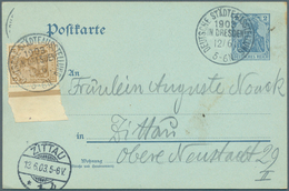 Deutsches Reich - Stempel: 1902/1914, 150 Ganzschenkarten Und -kartenbriefe Meist Ausgabe 1902 Mit D - Máquinas Franqueo (EMA)