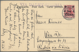 Deutsche Post In China: 1891/1912, Ca. 40 Briefe, Karten Und Ganzsachen Ab Vorläufer-Ausgaben, Dabei - Deutsche Post In China