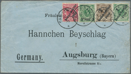 Deutsche Kolonien: 1900 - 1914, Belegsammlung Mit U.a. Mischfrankatur MiNr. 2 + 7 Deutsch-Ostafrika - Other & Unclassified