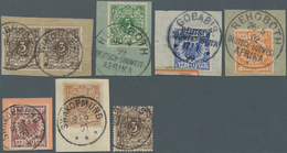 Deutsch-Südwestafrika - Mitläufer: 1899/1901, Lot Von Acht Werten, Meist Auf Briefstück Und Je Mit K - Sud-Ouest Africain Allemand