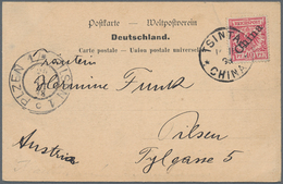 Deutsche Kolonien - Kiautschou: 1898/1912, Partie Mit 17 Belegen Inkl. Ungebrauchter Ganzsachenkarte - Kiautchou