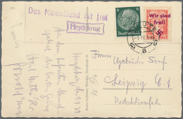 Memel: 1816/1939, Lot Von Acht Briefen Und Karten, Dabei Zwei Briefhüllen 1816 Und 1828 Je Ab St.Pet - Memel (Klaïpeda) 1923