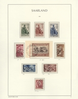 Deutschland Nach 1945: 1945-1959, Westzonen Und Saarland, Vordruck-Sammlung Mit Saar Gestempelt (vie - Collezioni