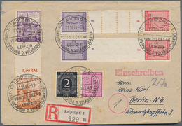 Sowjetische Zone: 1945/1946, Partie Mit 15 Interessanten Briefen Inkl. Ein Überroller-Brief, Dabei P - Other & Unclassified