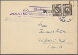 Sowjetische Zone: 1945/49 Kleiner Posten Von Ca. Mit Vielen Interessanten Briefen, Karten, Einschrei - Other & Unclassified