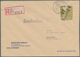 Sowj. Zone - Bezirkshandstempel: 1948, Posten Von Neun Besseren Bezirkshandstempel-Briefen, Dabei Ei - Other & Unclassified