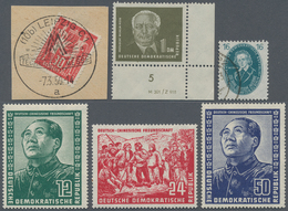 DDR: 1949/1953 (ca.), Bestand Im Lindner-Binder Mit Etlichen Besseren Marken Und Kompl. Sätzen U.a. - Colecciones