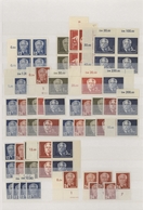 DDR: 1949/55 Ca., üppiger Dublettenbestand Nur Der Anfangsjahre Im Steckbuch, Alles Einwandfrei Post - Colecciones