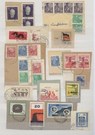 DDR: 1950/1963, Sammlungspartie Von Ca. 650 Marken Fast Ausschließlich Auf Briefstück Und Meist Mit - Verzamelingen