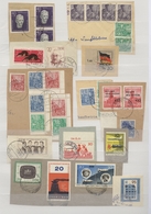 DDR: 1950/1963, Sammlungspartie Von Ca. 650 Marken Fast Ausschließlich Auf Briefstück Und Meist Mit - Collections