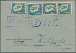 DDR: 1951, Wintersport (MiNr. 280/81), Lot Von Vier Briefen, Dabei MeF, SST, Bogenecken. - Collections