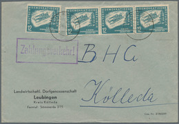 DDR: 1951, Wintersport (MiNr. 280/81), Lot Von Vier Briefen, Dabei MeF, SST, Bogenecken. - Verzamelingen