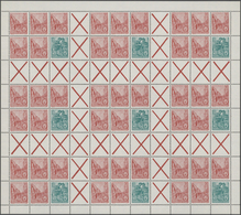 DDR - Zusammendrucke: 1960, Fünfjahrplan, Alle 3 Markenheftchenbogen (MiNr. 7/9), Dabei MiNr. 7 Auf - Se-Tenant