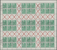 DDR - Zusammendrucke: 1960, Fünfjahrplan, Kompletter Markenheftchenbogen 7, Auf Feld 87 Plattenfehle - Se-Tenant