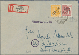 Berlin: 1948-1955, Partie Mit Rund 80 Besseren Briefen Und Belegen, Dabei Etliche Aufdruck-Ausgaben, - Nuovi