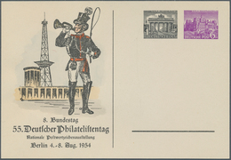 Berlin - Ganzsachen: 1951/90 Sammlung Ca. 595 Meist Ungebrauchte Privatpostkarten, Starker Teil Früh - Other & Unclassified