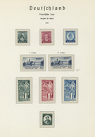 Französische Zone: 1946-1949, Postfrische In Den Hauptnummern Vollständige Vordruck-Sammlung Inc. Al - Other & Unclassified