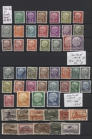 Saarland (1947/56): 1921/1957, Meist Gestempelte Sammlungspartie Auf Stecktafeln (ab Etwas Altsaar), - Used Stamps