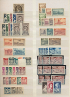 Saarland (1947/56): 1925/1959, Meist Postfrische/ungebrauchte Zusammenstellung Auf Stecktafeln, Ab E - Used Stamps
