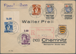 Saarland (1947/56): 1946/1947, Kleines Lot Von 31 Philatelistischen Briefen Mit Mischfrankaturen Saa - Used Stamps