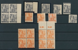 Saarland (1947/56): 1947, "Saar I", Zusammenstellung Verzähnungen Auf Insgesamt 5 Stecktafeln, Dabei - Used Stamps