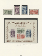 Saarland (1947/56): 1947-1956, In Den Hauptnummern Vollständige Sauber Gestempelte Sammlung Mit Bloc - Usados