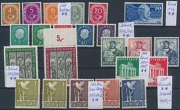 Bundesrepublik Deutschland: 1949/1959, Meist Postfrische Partie Von Mittleren Und Besseren Werten Wi - Collections