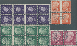 Bundesrepublik Deutschland: 1954/1960, Partie Mit Gestempelten Paaren Und Einheiten Heuss I Bis III - Collections