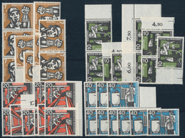 Bundesrepublik Deutschland: 1957, Wohlfahrt Helfer Der Menschheit 7-40 Pfg., Engrospartie Von 116 Po - Sammlungen