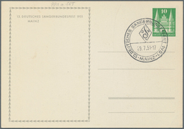 Bundesrepublik - Ganzsachen: 1950/93 Sammlung Ca. 557 Privatpostkarten Ungebraucht Oder Mit SST, Dab - Other & Unclassified