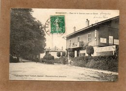 CPA - NOMEXY (88) - Aspect De L'Hôtel De La Gare Et Route De Châtel En 1911 - Plaques émaillées - Paul Testart - Nomexy