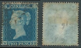1854-57 GREAT BRITAIN USED PENNY BLUE 2d SG 27 P16 (NH) - F20-3 - Gebraucht