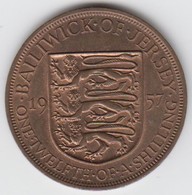 Jersey Coin QE11 One Twelth Of A Shilling 1/12 - Dated 1957 - Jersey