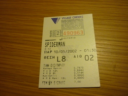 Spiderman Greece Greek Village Cinemas Movie Cinema Ticket Stub - Tickets - Entradas
