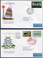 1966 Hong Kong / Japan. First Flight Covers (2). JAL Japan Air Lines. Hong Kong / Nagoya - Brieven En Documenten