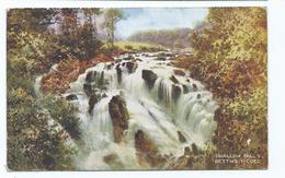 Wales Swallow Falls Bettws-y-coed Posted 1938 Valentines Artist Signed Brian Gerald. - Caernarvonshire