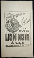 Ancien Buvard La Boite Lion Noir à Clé Cirage - Produits Ménagers