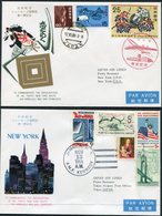 1966 Japan USA First Flight Covers (2). JAL Japan Air Lines. Tokyo / New York - Luchtpost