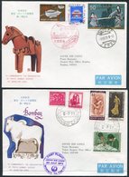 1972 Japan / India JAL, Japan Air Lines First Flight Covers (2) Tokyo / Bombay - Posta Aerea