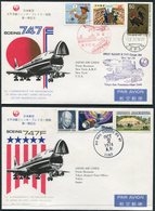 1974 Japan / USA JAL, Japan Air Lines First Flight Covers (2) Tokyo / New York. Boeing 747 Cargo Jet - Luchtpost