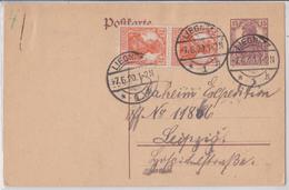 LIEGNITZ POLEN LEGNICA POLSKA DEUTSCHES REICH POSTKARTE 1920 FÜR LEIPZIG CARTE POSTALE POLOGNE - Covers & Documents