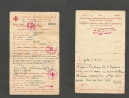 Italian Colonies. 1944 (21 Aug) Gaeta, Italy - Massawa, Eritrea. Red Cross POW Information Request. Via Egypt Informatio - Non Classificati