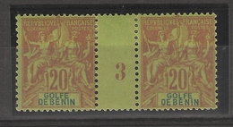 Bénin   Golfe_ Millésimes ( 1893 ) N°19 - Sonstige & Ohne Zuordnung