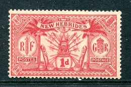 New Hebrides 1920-21 Weapons & Idols - 1d Scarlet - Wmk. Mult. Script CA - HM (SG 36) - Ungebraucht