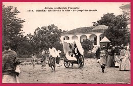 A.O.F. - Guinée - Une Noce à La Côte - Le Coupé Des Mariés - Pousse Pousse - Mariage - Animée - Collection FORTIER - Guinée Française